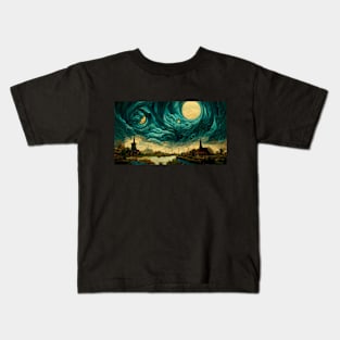 The Sky of Vincent Van Gogh (day13） Kids T-Shirt